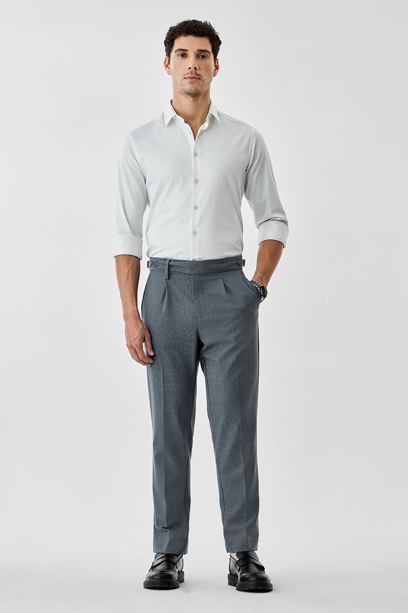 SNITCH Relaxed Fit Stretch Pleated Trousers - Image 5